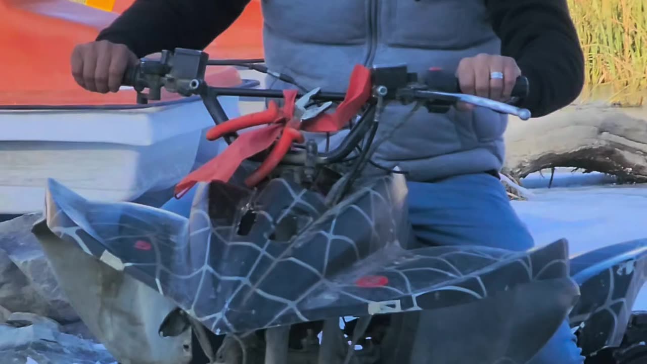 ATV Ride on Frozen Lake