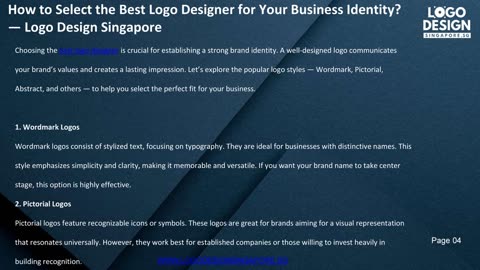 How to Select the Best Logo Designer for Your Business Identity? — Logo Design Singapore