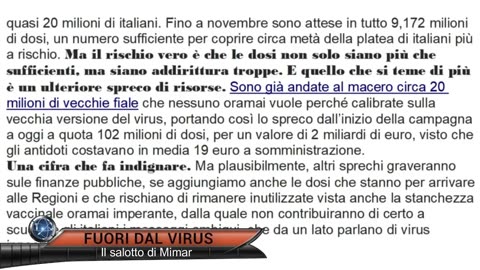 LA CAMPAGNA VACINALE E' UN FLOP. Fuori dal Virus n.796.SP