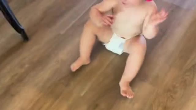 When your baby gets her first set of headphones