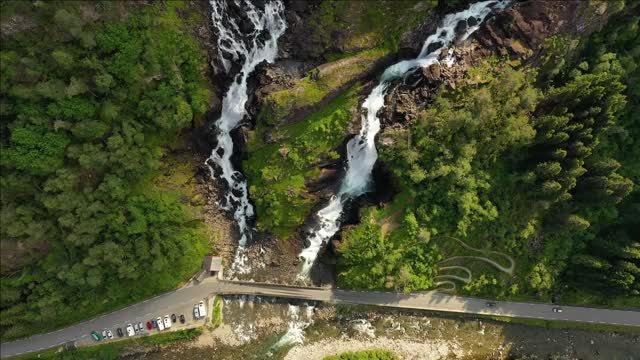 atefossen is one of the most visited waterfalls in norway