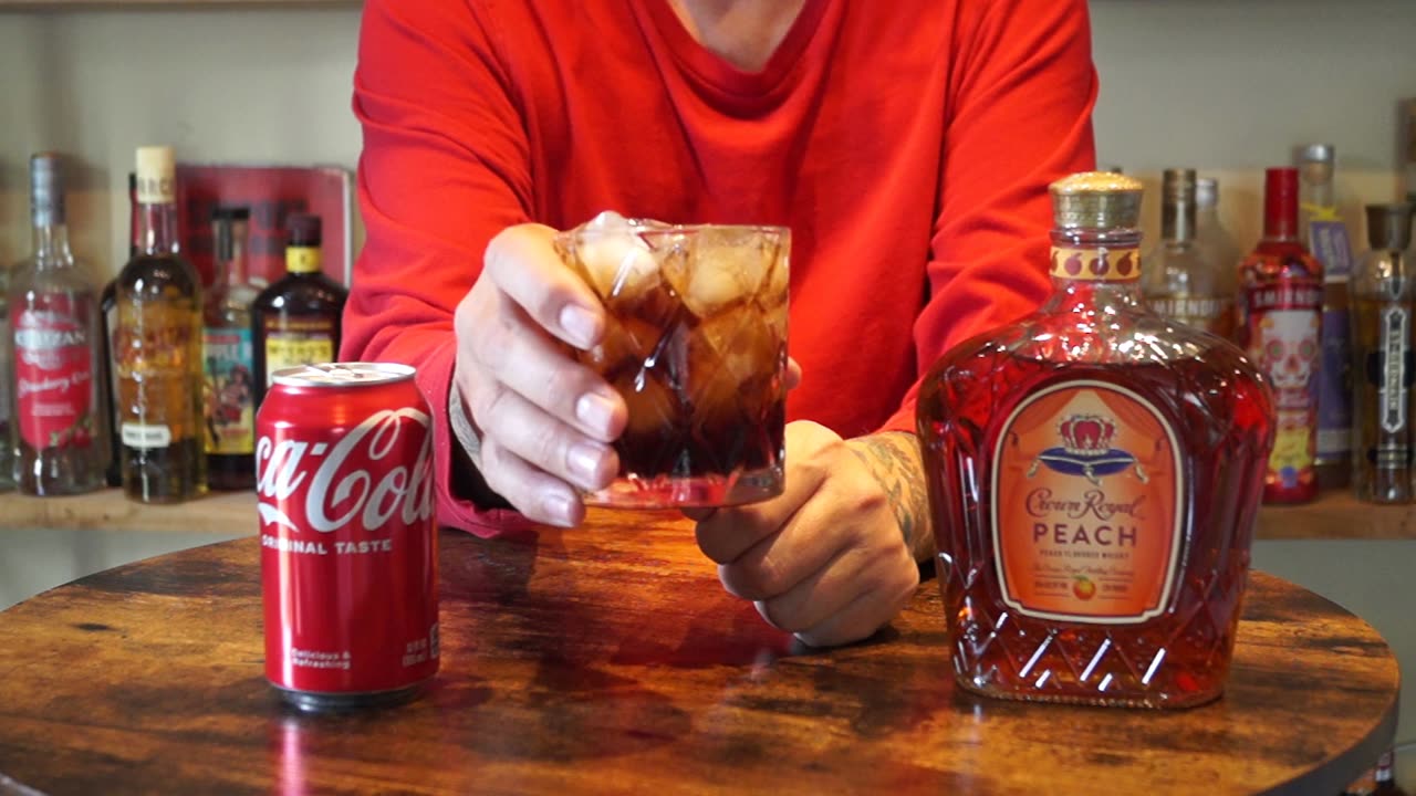 Peach Crown Royal & Coke