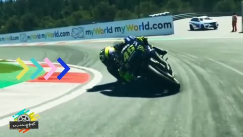 Slow motion - Valentino Rossi Escape from Austrian GP Disaster.