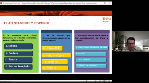 TRILCE SEMESTRAL 2021 | SEMANA 15 | GEOGRAFÍA: Recursos naturales - Desarrollo Sostenible