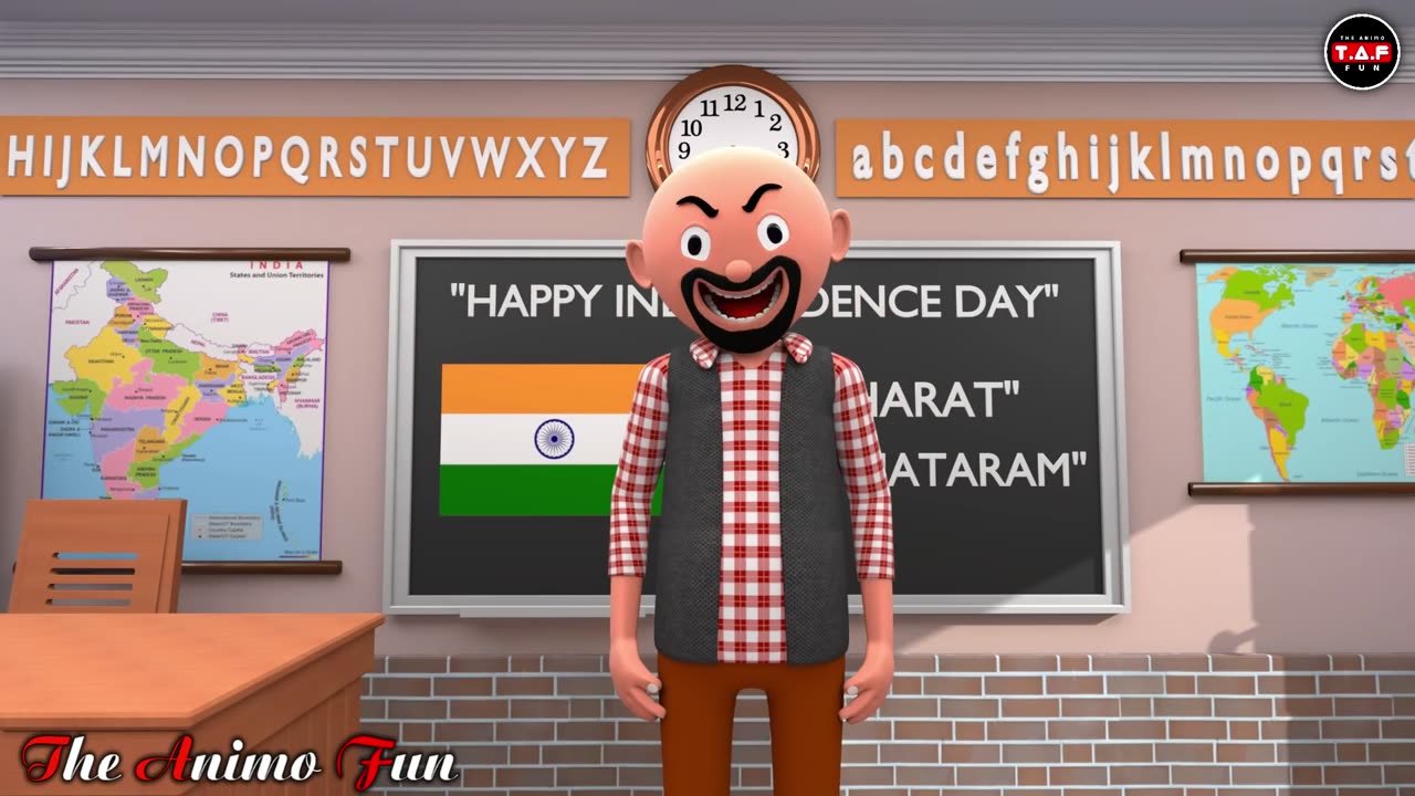 SCHOOL WALA 15TH AUGUST! Funny Comedy video! Desi Comedy! Cartoon comedy