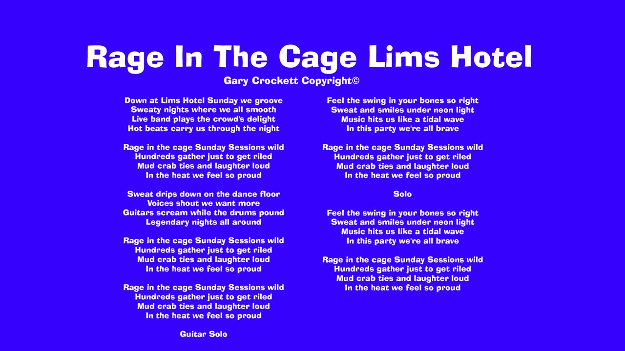 Rage In The Cage Lims Hotel