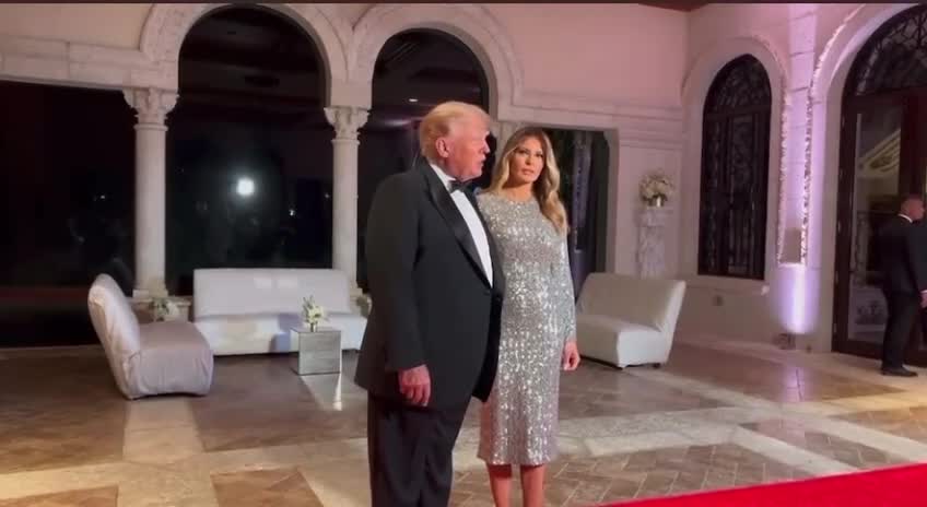 Happy New Year from President Trump at Mar a Lago