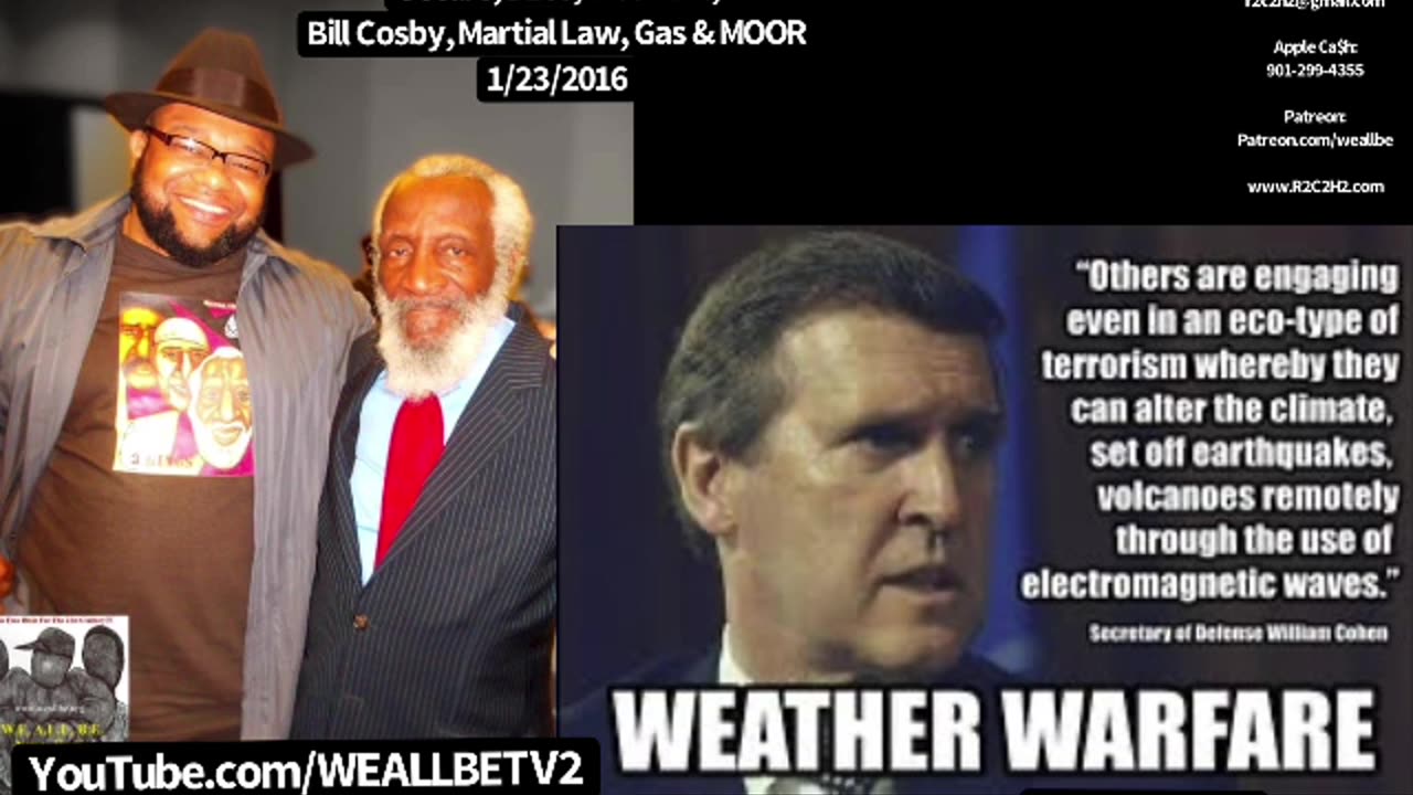 Baba #DickGREgory on #HAARP, #MonsterStorms, #Oscars, BEes, #Walmart, #BillCosby, #MartialLaw, Gas