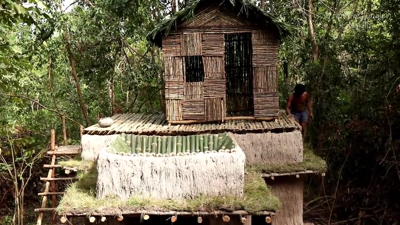 The Most Beautiful Bamboo Swimming Pool On Top Roof Building By Clever Bushman