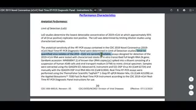 Published Admission From CDC And FDA Re: Nonexistence Of COVID-19