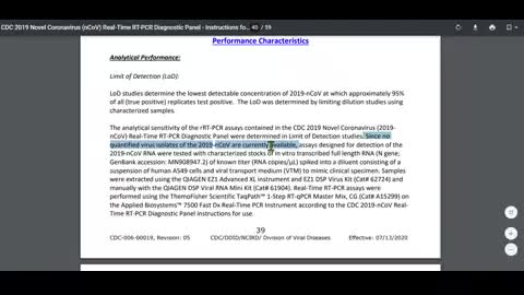 Published Admission From CDC And FDA Re: Nonexistence Of COVID-19