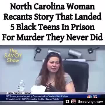 NORTH CAROLINA WOMAN RECANTS STORY THAT LANDED 5 SO CALLED BLACK TEENS IN PRISON FOR MURDER.🕎 Micah 2:10 “Arise ye, and depart; for this is not your rest: because it is polluted, it shall destroy you, even with a sore destruction.”