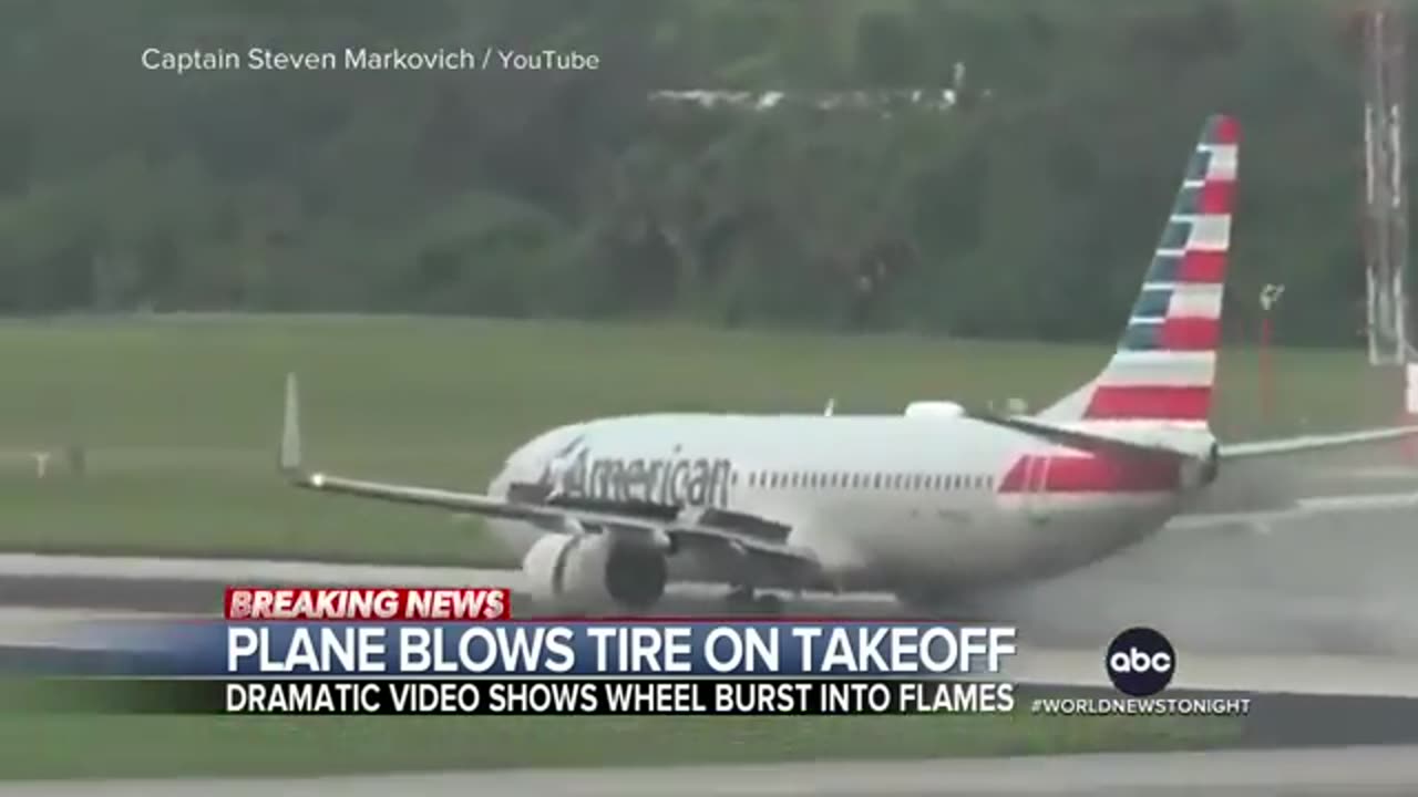 180-passenger plane's tire exploded during takeoff in Florida ABC News