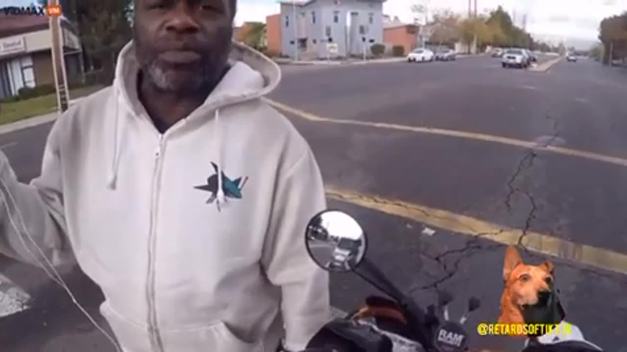White Biker told to leave the area