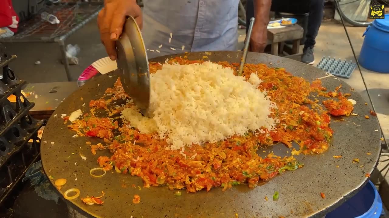 Masala egg rice|| India street food