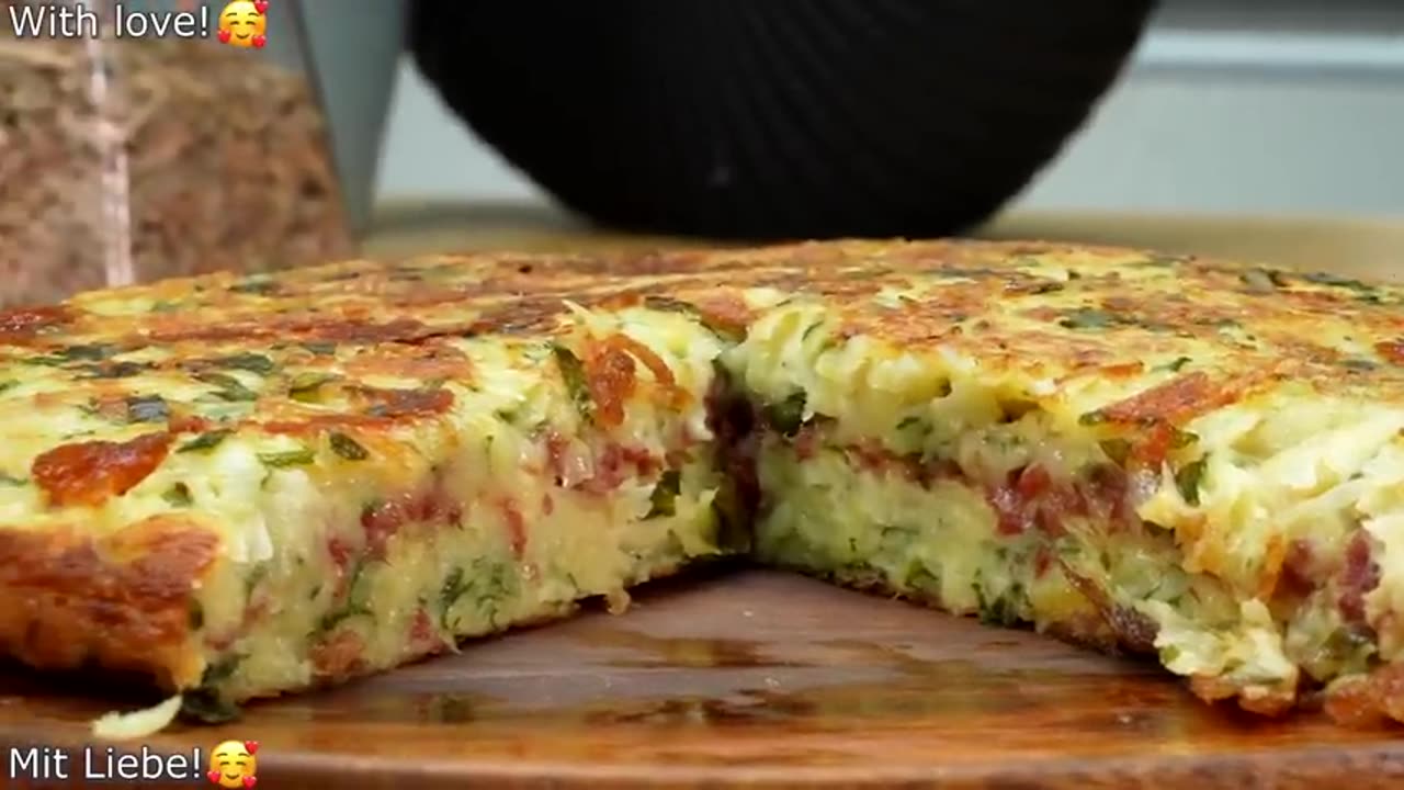 Top Rezept mit Kartoffeln. Einfach Kartoffeln reiben. Leckeres Rezept. Einfaches Abendessen. ASMR