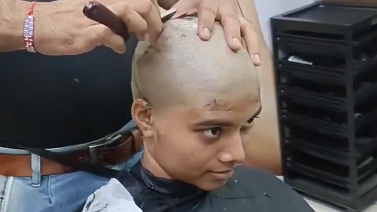 Gujju Girl Headshave __ Hair Donation 2023