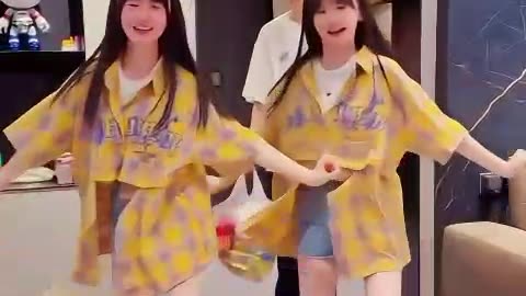 My birthday my twin dance and happy