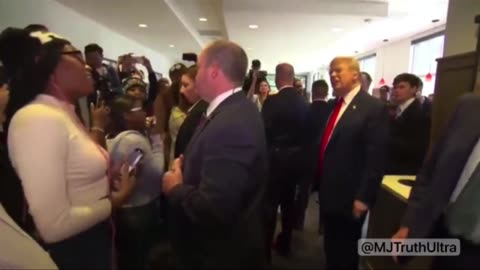 Trump Gives Young Woman Bug Hug at Chick-Fil-A