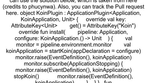 how can i fix the installation of Koin in ktorintellij