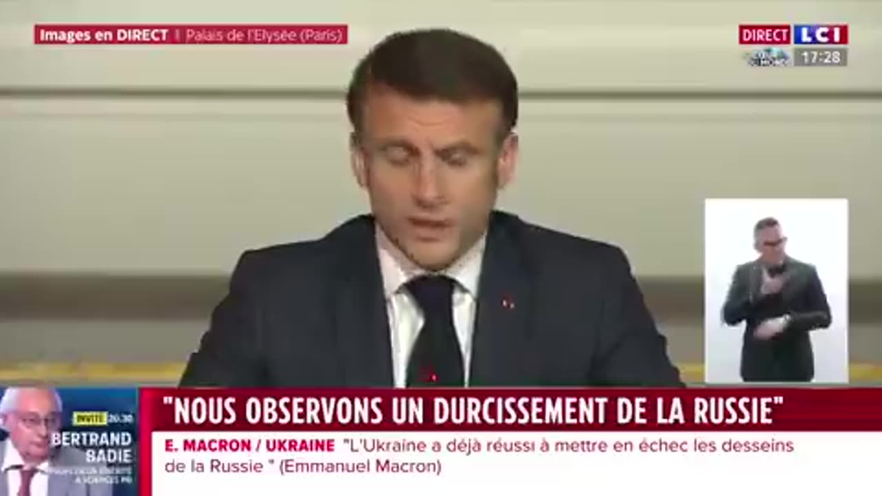 Emmanuel Macron anunció que Rusia atacará al menos a 10 países más.