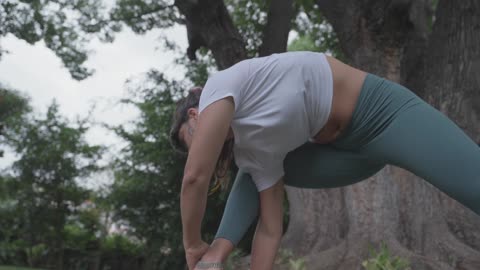 flexible woman showing off her ability