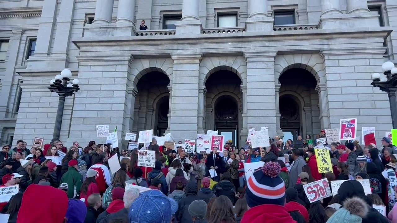 Colorado state senators join demonstrators at state Capitol to protest gun violence