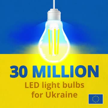 European Commission President, announced that they're sending 30m lightbulbs to Ukraine