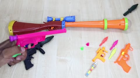 Johny Johny and the TOY GUNS Papa Song, yes! Play Toy Guns in a Box with Music Learn