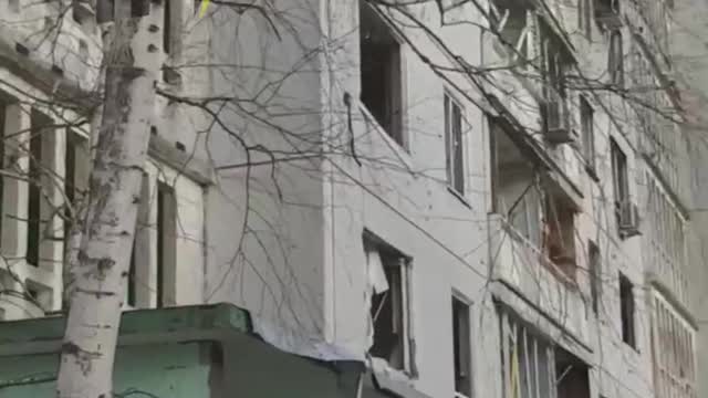 Kharkov bombing of a peaceful quarter! Horror.