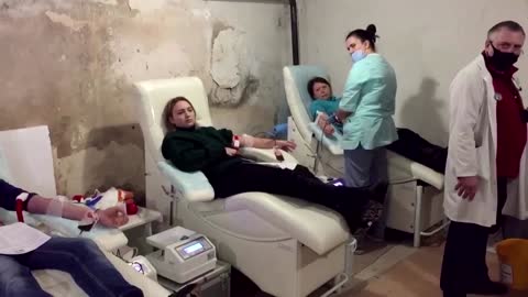 Ukrainian blood donation center comes under fire