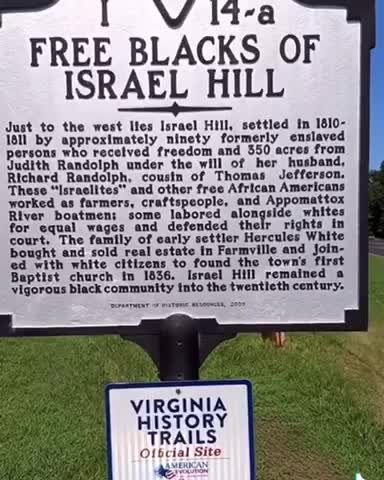 VIRGINIA HISTORY: FREE BLACKS OF ISRAEL HILL SETTLED IN 1810-1811 "ISRAELITES" 🕎Deuteronomy 30;1-4