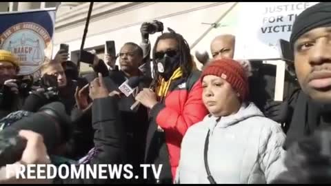 Crowd Cheers For Rittenhouse As Jacob Blake's Family Watches