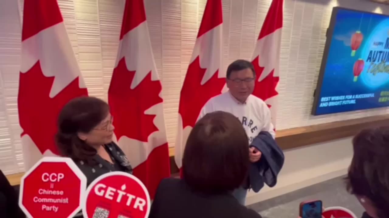 加拿大温哥华战友们，又载入史册了！保守党领袖Pierre Poilevrre赞叹Fellow Fighters 保护加拿大的自由民主！ #CCP ≠ CHINA #CCP ≠ CHINESE