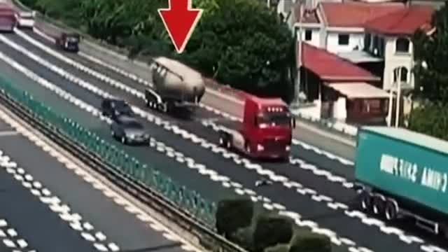 There was an accident when the truck was transporting.