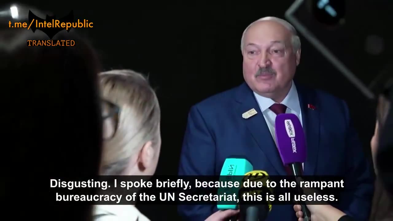 Belarus president Lukashenko has had enough of the UN climate change conference