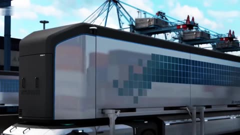 Future hydrogen trucks will not have a cab and can travel synchronously like a train