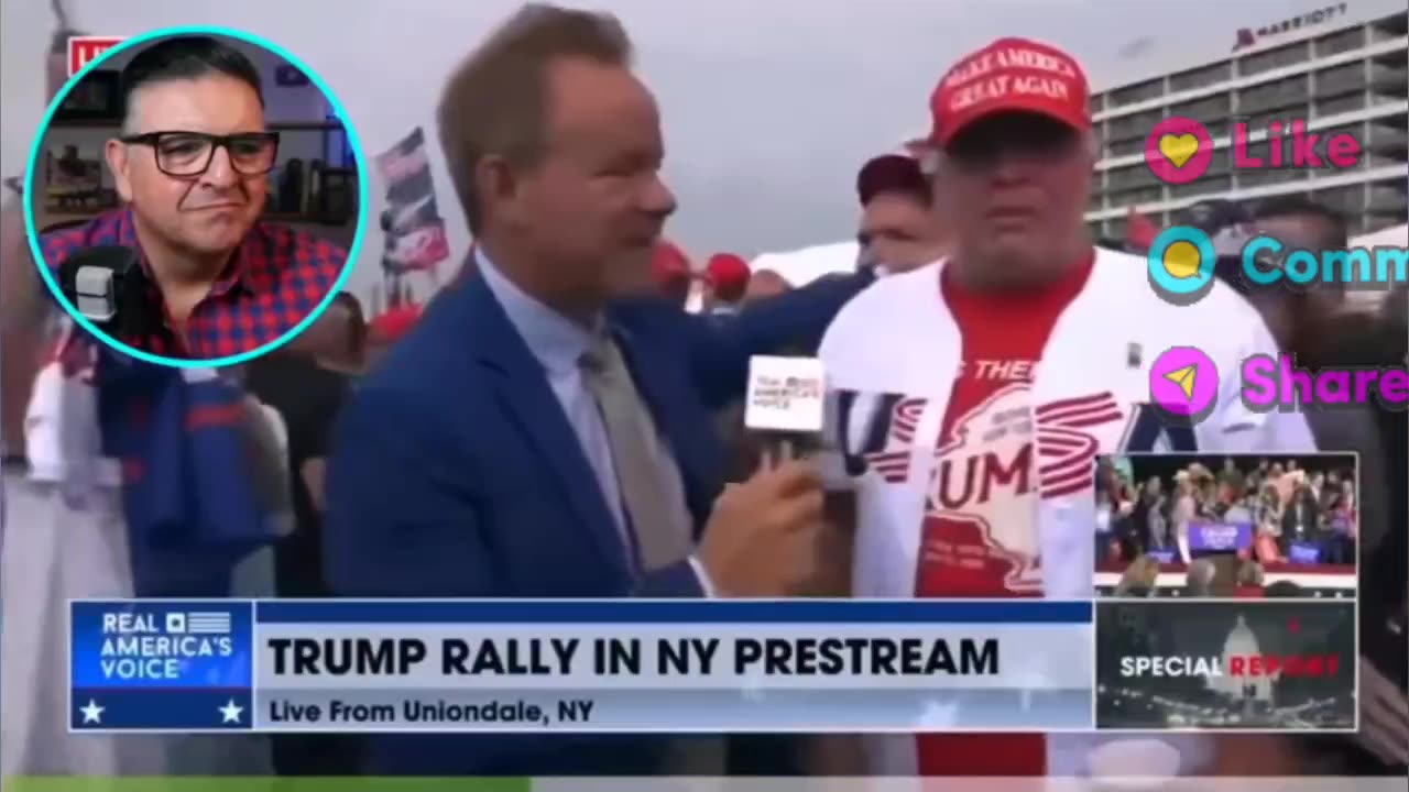 Man in crowd, Yells at Trump. (Full video in description box)