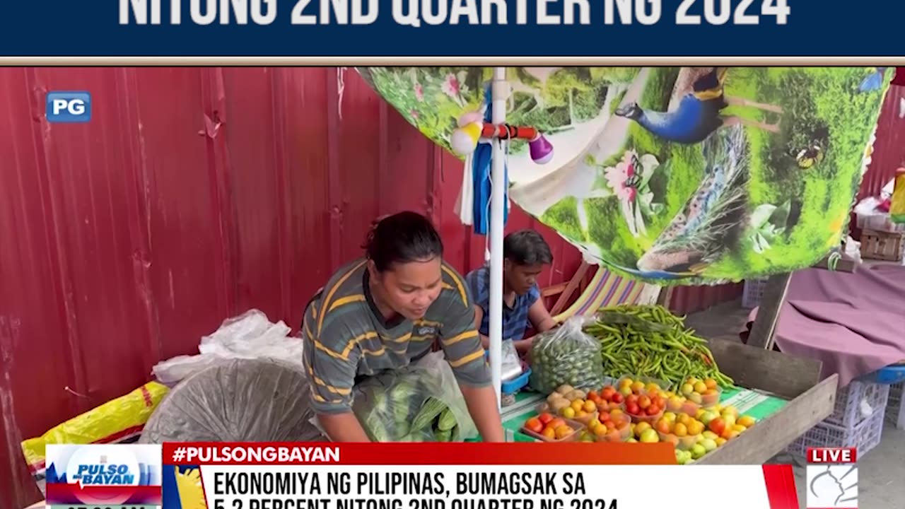 Ekonomiya ng Pilipinas, bumagsak sa 5.2 percent nitong 2nd quarter ng 2024