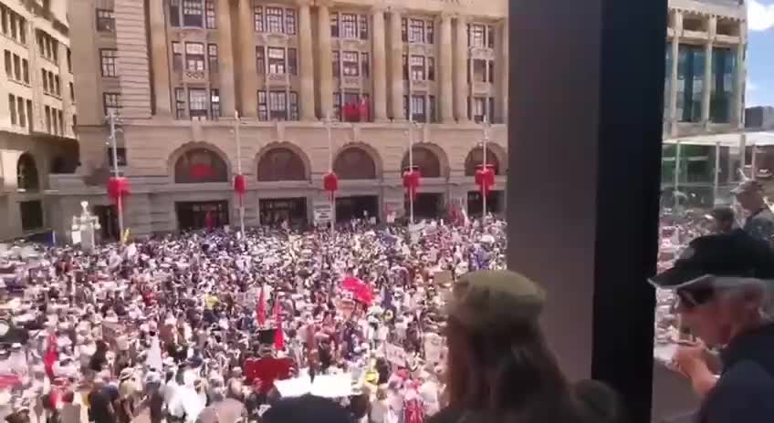Huge Numbers in Perth, Australia against lockdowns and passports!!!
