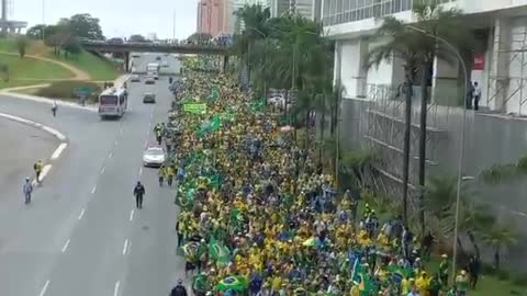 Brazilians breach the National Congress building protesting against President Lula