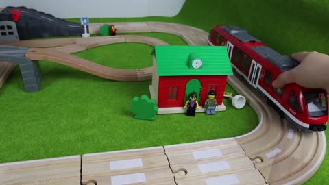 Tram for kids and wooden brio trains for kids - railway for kids