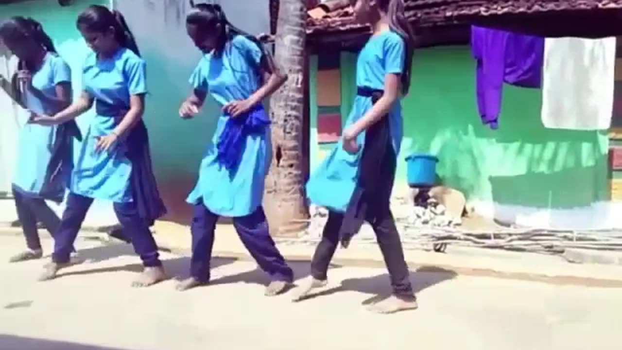 Village girls quite dance