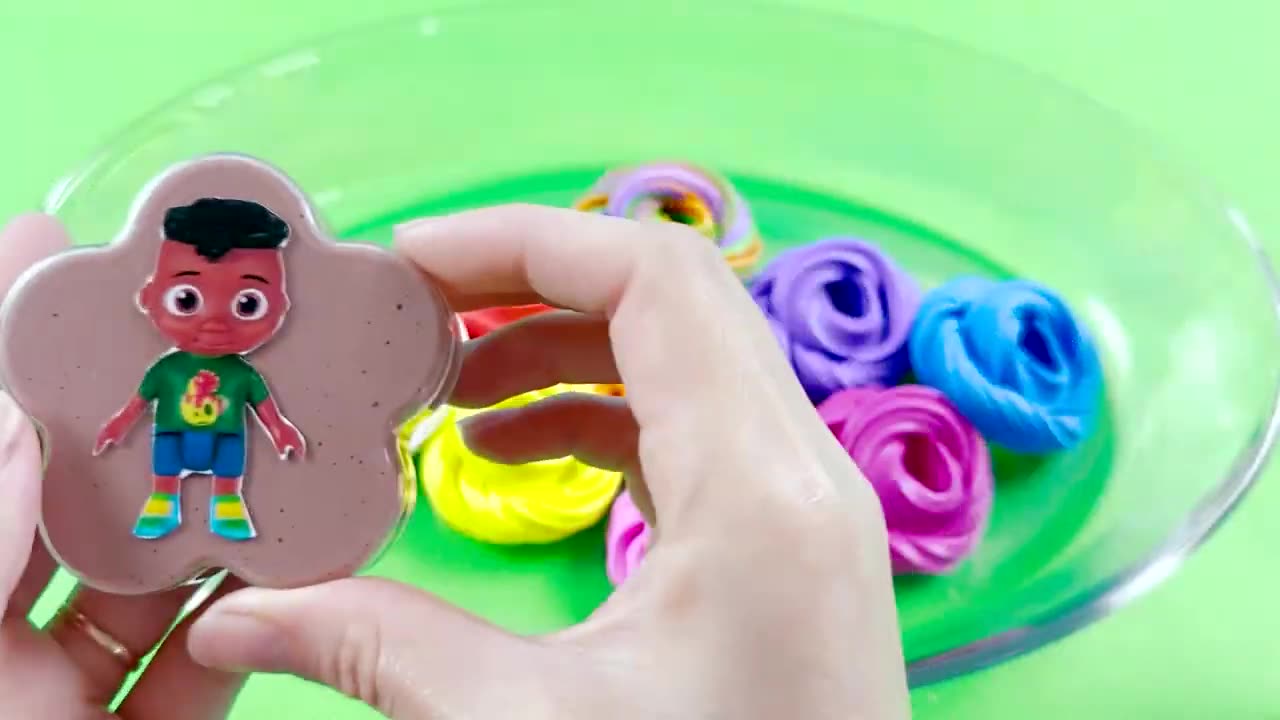 LOOKING PINKFONG RAINBOW DINOSAUR EGGS WITH CLAY COLORING ! SATISFYING ASMR VIDEOS !!!