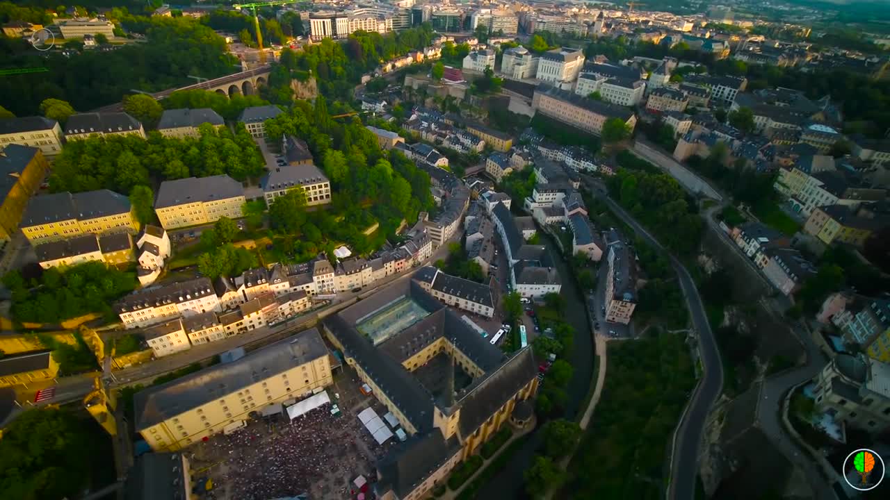 Luxembourg - 4K AERIAL DRONE SKYLINE