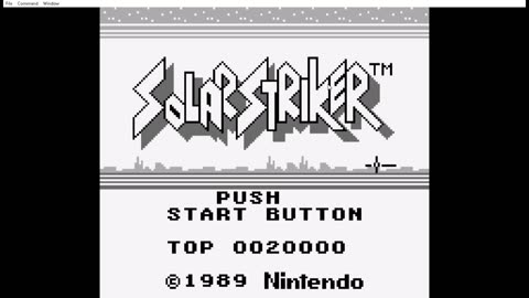 Playing Solar Striker on the GameBoy