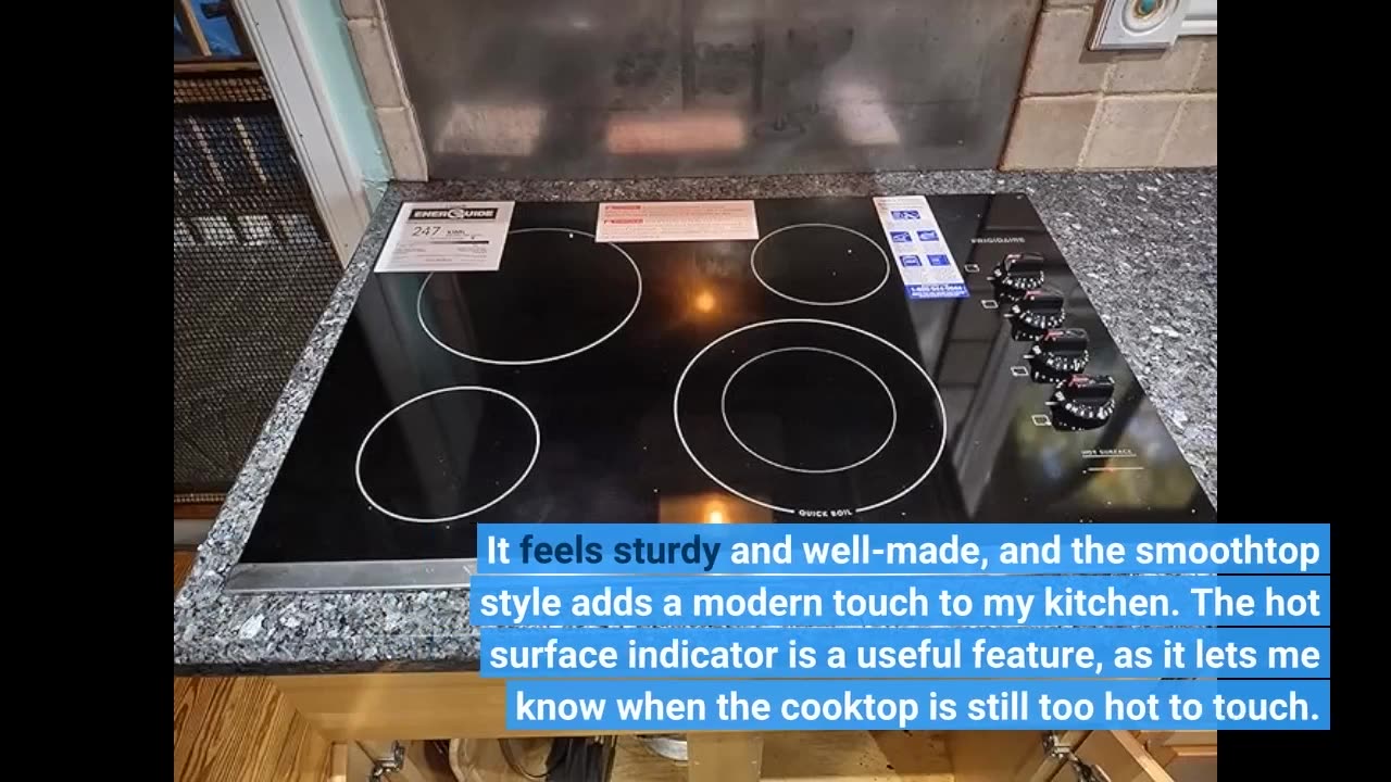 Frigidaire FFEC3025US 30 Inch Electric Smoothtop Style Cooktop with 4 Elements,Hot Surface Indicator