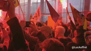 Protesters invade Euronext at the Paris Stock Exchange