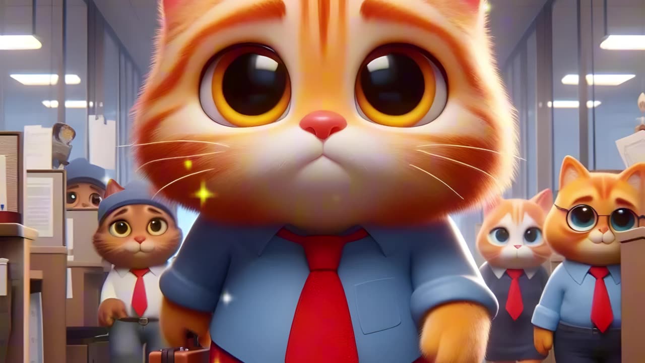 A day in the life of a worker #cat #cute #socutekitty #aicats #aiart #cats #ai #animals
