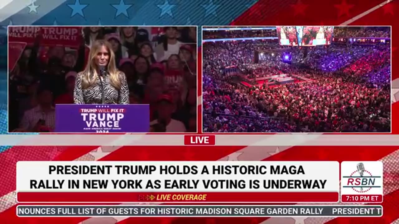 FULL SPEECH: Melania Trump Delivers Powerful Remarks at Madison Square Garden | Exclusive Coverage